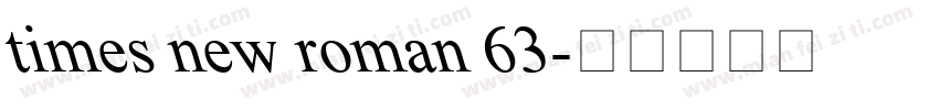 times new roman 63字体转换